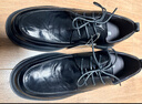 百丽通勤商务皮鞋男鞋春夏牛皮褶皱皮休闲皮鞋A1373 黑色-单里 43 实拍图