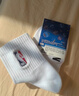 NBA袜子男士跑步运动袜吸汗无骨棉袜夏季抗菌防臭消臭中筒篮球袜3双 实拍图
