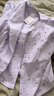 MEJU纯棉双层纱布女长袖睡衣温柔粉色可爱刺绣V领家居服套装女装 紫色刺绣 M (160) 95-115斤以内 实拍图