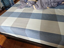 无印良品 A类全棉床笠单件 1.5x2米床罩床垫保护套 蓝大格 实拍图