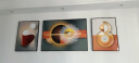 宜巢 沙发背景墙装饰画客厅沙发后面挂画现代三联画免打孔 D 时尚空间 左右50*70中间100*70晶瓷/好打理 实拍图