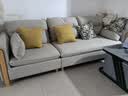 源氏木语布艺沙发客厅现代简约实木沙发转角沙发沙砾白三人位 实拍图
