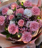 馨仪鲜花速递玫瑰向日葵康乃馨花束生日礼物全国同城配送 康乃馨玫瑰混搭花束 实拍图