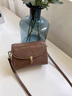 路易礼察品牌包包女包2024新款斜挎包小方包牛皮单肩包520七夕情人节礼物 啡色【礼盒装】 19*13*9cm 实拍图