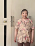 戴妈妈奶奶装套装夏装短袖妈妈装2025新款老年女装60-80岁老年人衣服t恤 蓝色冰丝两件套 3XL 建议115-130斤 实拍图