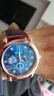 沃凯全自动机芯械男士手表高档日历石英表男款潮流时尚手表男名表 时尚款蓝面 实拍图