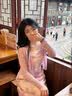 艾珠儿（Aizhuer）紫色碎花吊带连衣裙女夏季2026新款小个子雪纺法式长裙子两件套 紫色吊带裙+开衫 M 晒单实拍图