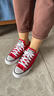 匡威（Converse）All Star夏季经典帆布男女低帮休闲运动鞋黑色1Z635 101007/红色 37 实拍图