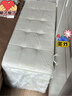 服装店长方形收纳沙发凳储物试衣间凳子鞋店换鞋凳长条凳可坐鞋柜 米白 100*40*40 实拍图