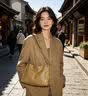 皮尔卡丹2026新款女包真皮大容量单肩包头层牛皮潮流通勤休闲生日礼物女生 黑色 实拍图