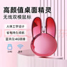 联想生态品牌异能者 无线鼠标 双模2.4G蓝牙 可爱兔子女生 轻音办公家用 笔记本台式通用 鎏金玫瑰N520 实拍图