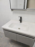 佩氏【上门安装】浴室柜组合智能洗手盆陶瓷一体盆小户型洗脸池洗漱台 轻奢灰80cm吊柜+镜柜 实拍图