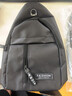 运动跑步包男休闲斜挎包手机包防泼水健身包女单肩包 黑色 实拍图