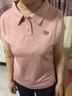 德玛纳【空气层甄选】夏季智感小飞袖Polo领打底衫花朵刺绣女式t恤 实拍图