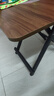 折叠桌餐桌家用小户型吃饭桌简易租房出租屋正方形小方桌子便携式 胡桃+黑架【60*60*55cm】 实拍图