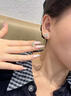 中国黄金（CHINA GOLD）足银耳钉女士轻奢百搭四叶草和田玉耳饰情人节生日礼物送女友爱人 【京速达】四叶草和田玉耳钉 实拍图