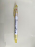 uni三菱 双头荧光记号笔 学生作业手账绘画标记笔彩色笔 细0.4mm粗4mm PUS-103T 1支/袋 浅黄色 实拍图