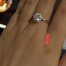 央创时尚求婚戒指钻戒女士莫桑戒一克拉婚礼开口S925银戒指女单戒婚戒女款 实拍图