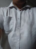 罗蒙（ROMON）【桑蚕丝免烫】长袖衬衫男士白衬衫修身衬衣商务职业男装黑色39 实拍图
