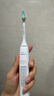 飞利浦（PHILIPS）声波电动牙刷钻石3系 5倍洁齿5种模式 刷头*2【亮白+洁净】生日礼物 送男生女友HX5181/01  白 实拍图