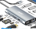 宏碁（acer）扩展坞11合1 USB-C转HDMI转换器适用iPad,MacBook 4K投屏VGA音频网口分线器拓展坞 实拍图