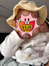 贝娜茜婴儿帽子春秋薄款夏季婴幼儿新生儿盆帽男女宝宝渔夫帽遮阳防晒潮 PM764-黄色 1-18个月（38-47.5CM） 实拍图