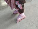 361°儿童轮滑鞋初学者男童女童溜冰鞋闪光轮旱冰鞋尺码可调节 粉色M码 实拍图