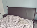 芝木轩床 主卧真皮床双人床 现代简约婚床 皮艺软包卧室家具 真皮床+床头柜*2+弹簧椰棕床垫 1.8m*2.0m框架常规床 实拍图