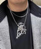 戚小米星芒双层叠戴男士项链男潮锁骨链小众高级感吊坠时尚饰品生日礼物 实拍图