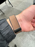 优束适用Apple watch S11表带s10疯马纹真皮新款苹果手表S9磁吸折叠扣ultra2高级感布艺潮流个性SE3代 【深咖】强力磁吸-折叠金属扣-疯马纹 44/45/46/49表盘4~11代/ 实拍图