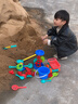 妙贝乐儿童沙滩玩具宝宝海边玩沙挖沙铲子水桶沙漏挖土工具套装沙池推车 实拍图