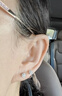 DAISY DREAM爆闪S形999足银圆头耳钉女独特睡觉免摘耳环养耳洞螺丝拧扣耳饰品 【999银】5mm双圆头锆石耳钉 实拍图