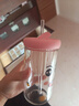 【京东物流】可爱大容量花茶杯卡通玻璃杯泡茶水杯便携双饮杯子 粉色 500ml 实拍图