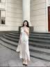 小个子鱼尾半身裙女春秋珠光缎面仿醋酸长裙新款包臀a字高腰1338 黑色(小个子裙长80CM） L （建议110-119斤） 实拍图