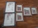 爱墨绘实木相框摆台A4全家福字挂墙画框装裱营业执照正本框证书框胡桃色 实拍图