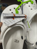 卡骆驰（CROCS）贝雅卡骆班洞洞鞋轻便耐磨一脚蹬休闲鞋女鞋时尚沙滩鞋|205089 白/深蓝-126 37 /38(230mm) 实拍图
