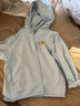 优衣库婴幼儿宝宝防紫外线网眼连帽开衫防晒衣婴幼儿衣服482045 60 浅蓝色 90 实拍图