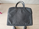 得力（deli）公文包加宽立体办公手提袋/会议包/事务包/文件包/商务拉链袋电脑包公文包男 灰色 实拍图
