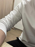 凡客诚品（VANCL）纯棉长袖T恤男春秋季圆领内搭衣服休闲宽松透气打底衫 白色 L 实拍图