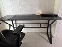 甄严选电脑桌台式电竞桌椅套装组合桌子办公家用桌学习桌书房书桌写字桌 【黑架+黑碳纤纹面】单桌160*60 实拍图