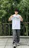 李宁（LI-NING）短袖t恤男夏季冰丝速干运动服饰跑步健身圆领上衣透气半袖情侣装 白色-游泳文化衫 XL 180 实拍图