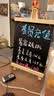 优束摆摊夜市展示小黑板DIY手绘价格广告牌义卖市场咖啡奶茶店酒吧立牌广告夜市摊位招牌菜单手写 大号摆摊小黑板（48*25）【送配套笔灯布】 实拍图