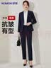 罗蒙西服套装女士职业装修身单西正装商务面试工作通勤西装外套 藏青 实拍图