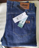 JEEP吉普秋冬新款牛仔长裤商务休闲牛仔裤男中腰直筒厚裤子牛仔大码裤 A0832蓝色 34码 2尺6腰围 实拍图