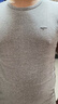 七匹狼运动宽肩背心男居家休闲棉氨圆领百搭型男打底汗衫 麻灰 L 实拍图
