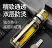 双立人德国高档双层茶水分离玻璃杯透明泡茶杯过滤便携男士茶杯子 单层高硼硅玻璃 450ML 实拍图