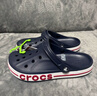 卡骆驰（CROCS）贝雅卡骆班洞洞鞋轻便耐磨一脚蹬休闲鞋女鞋时尚沙滩鞋|205089 深蓝/辣椒红-4CC 39 (240mm) 实拍图