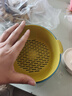 双层塑料洗菜盆沥水篮子厨房神器多功能客厅家用水果盘洗水果菜篮 青黄色 1个 实拍图