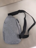 运动跑步包男休闲斜挎包手机包防泼水健身包女单肩包 灰色 实拍图