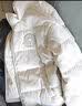 茵曼（INMAN）2026冬季女装新款鸭绒九江羽绒服休闲立领落肩宽松外套大衣上衣 淡香杏-18449001H1 M 实拍图